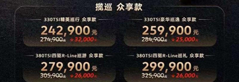 24.29萬起售,一汽-大眾攬巡眾享款上市,搭載2.0T發(fā)動(dòng)機(jī)