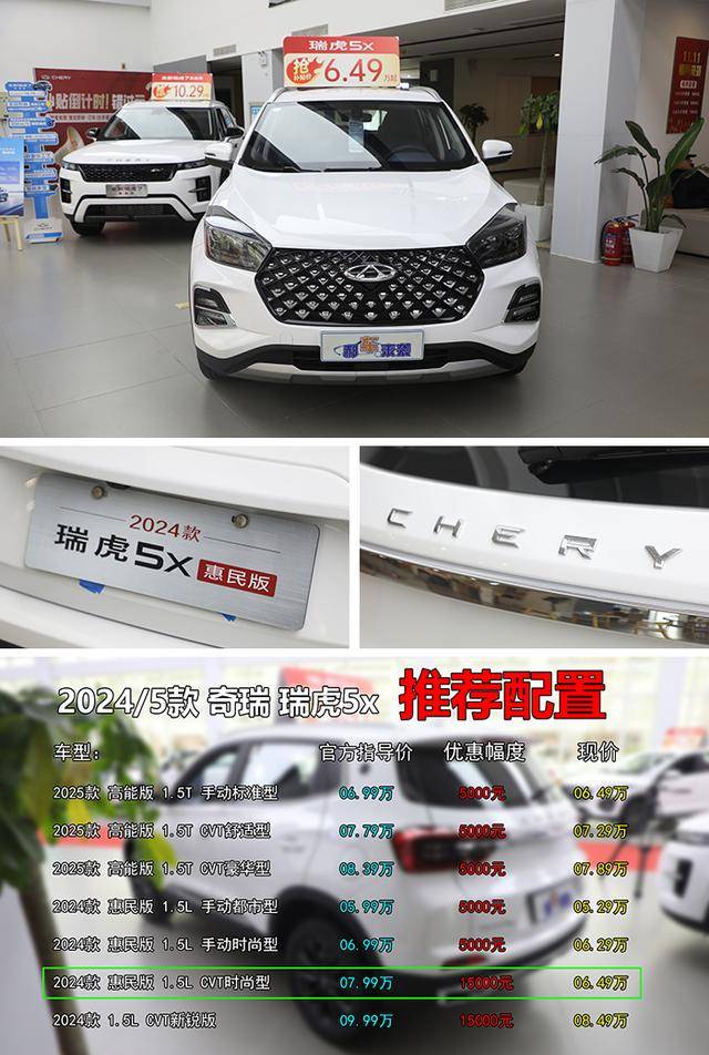 瑞虎3x僅售4.29萬起,瑞虎5x最高直降1.5萬,奇瑞高性價比SUV導購