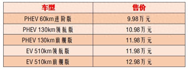 家用車新選擇——五菱星光S,提供 PHEV 和 EV 兩種車型