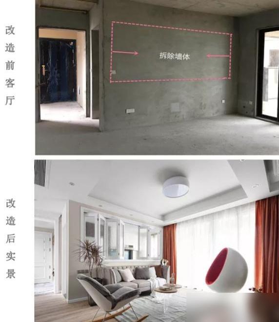 將二手房重新改造一番,客廳瞬間變得洋氣敞亮,鄰居紛紛來(lái)效仿
