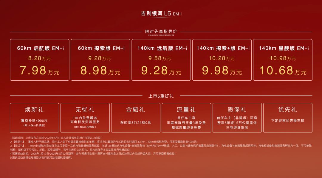 比老款便宜兩萬,主推次頂配,吉利銀河L6 EM-i煥新定義精品家轎